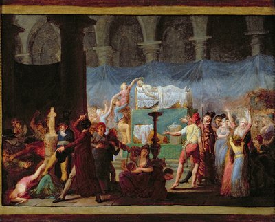 Il funerale di Marat nella Chiesa Antica dei Cordeliers, 16 luglio 1793 da Jacques Louis David